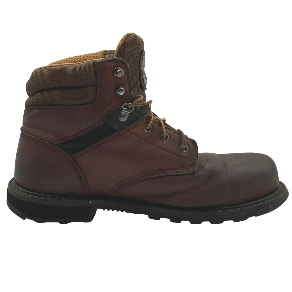 Carhartt Steel Toe Work Boots Mens 12‎ Brown Leather Waterproof EH CH462